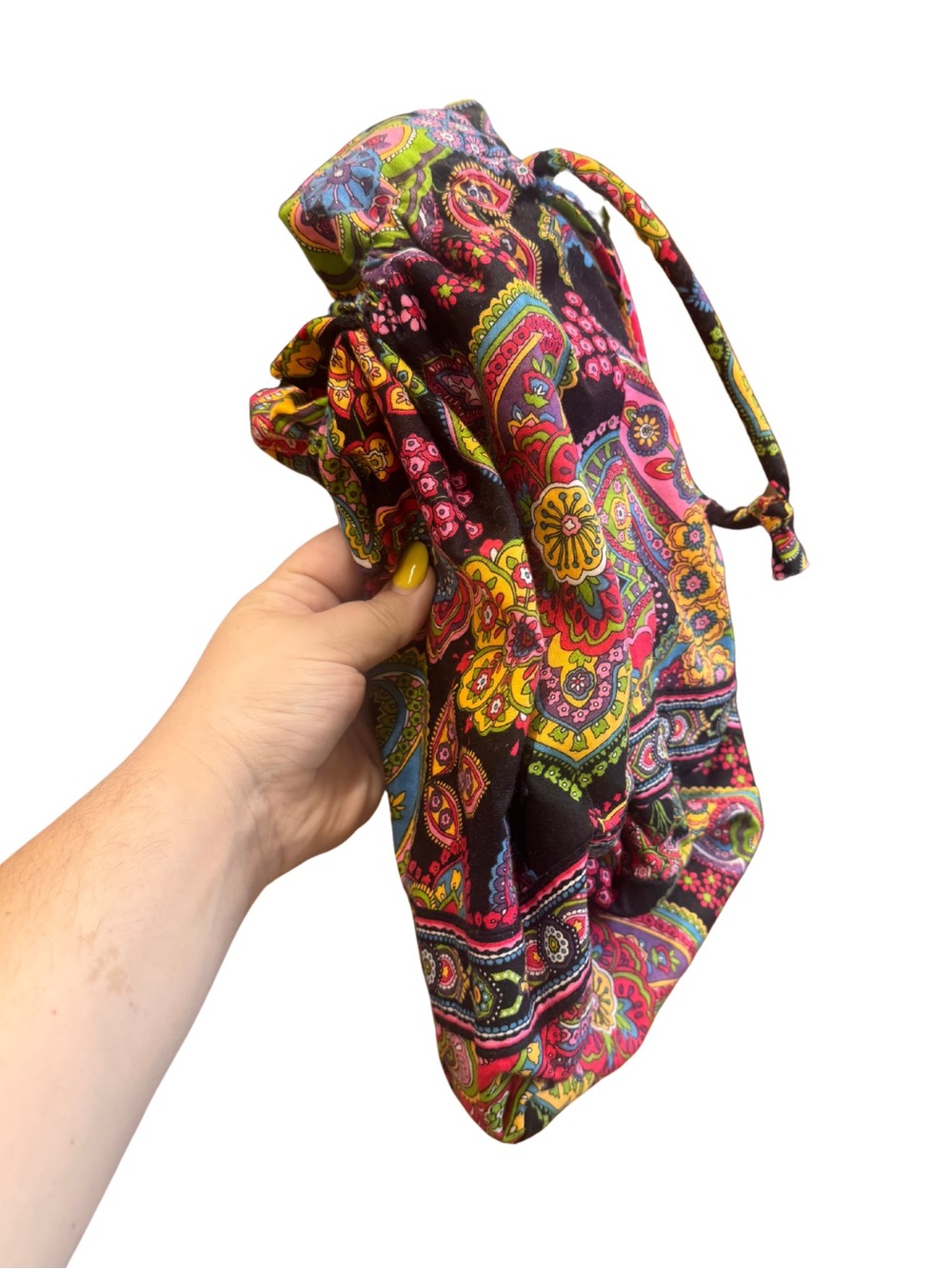 Vera Bradley Multi-Color Paisley Drawstring Travel Pouch